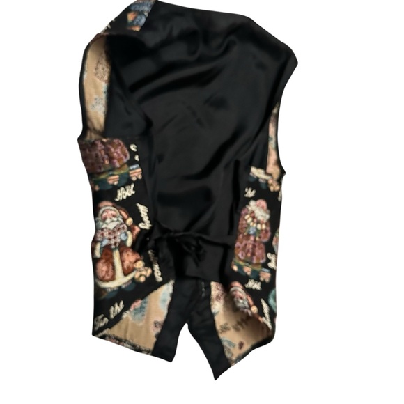 Vintage Needle Point Christmas Vest - Picture 2 of 5